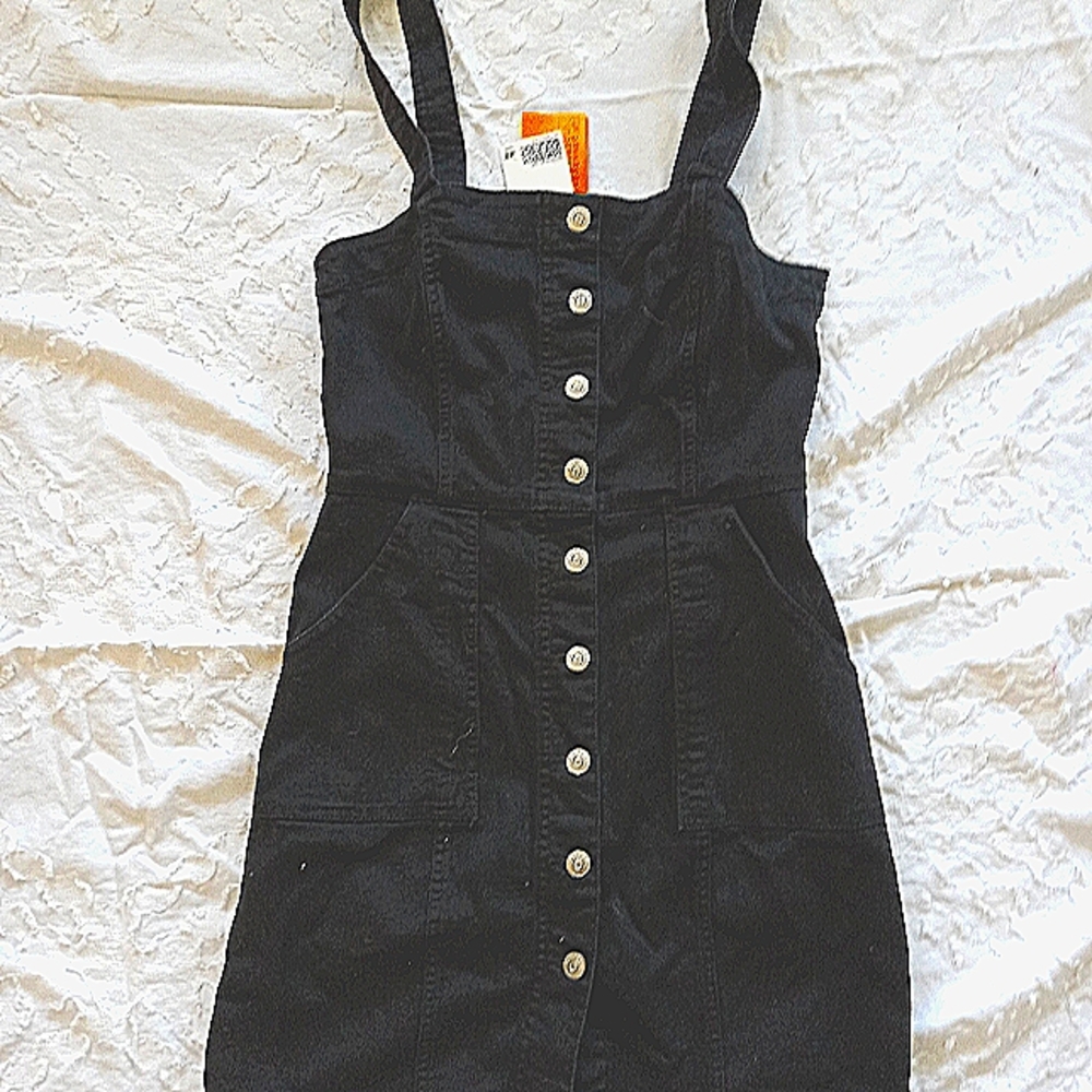 H&M black romper dress size S